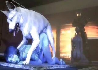Impressive Mass Effect bestiality scene with doggystyle gaping