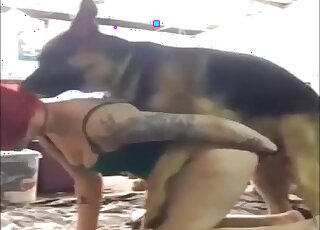 Big ass wife homes fucked by the dog in sexy cam scenes