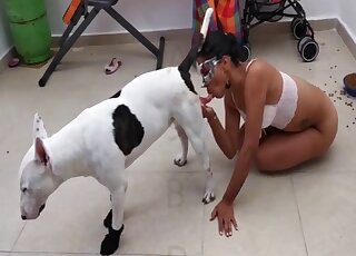 Home doggy sex for a thick Latina in amateur zoo perversions