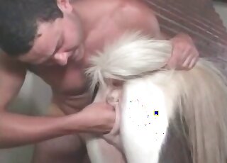 Zoo pervert licks and fists a horse’s pussy in a hot animal porno